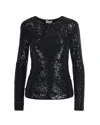 P.a.r.o.s.h Black Full Sequin Blouse In Black