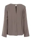 P.a.r.o.s.h Blouse With Elegant Back Opening In Gray