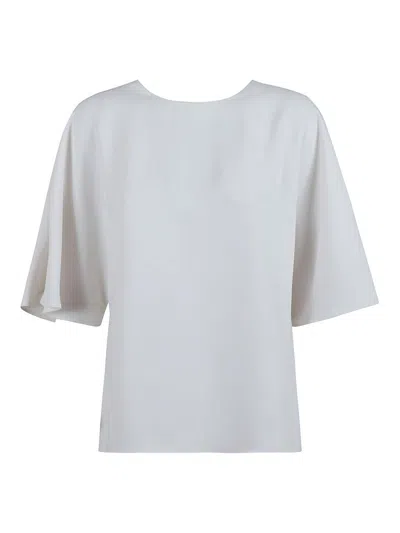 P.a.r.o.s.h . Relaxed-fit Top With Wide Sleeves And Keyhole Detail In White
