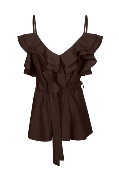 P.a.r.o.s.h Parosh Blusa In Brown