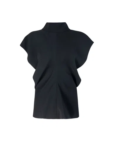 P.a.r.o.s.h Blusa Nera Con Fiocco In Black