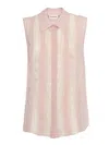 P.a.r.o.s.h Lace-panelling Sleveless Blouse In Pink