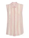 P.a.r.o.s.h Lace-panelling Sleveless Blouse In Pink