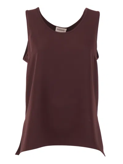 P.a.r.o.s.h . Blusa S/maniche In Brown
