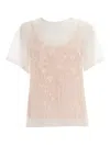 P.a.r.o.s.h Blusa Sovrapposta Beige In White
