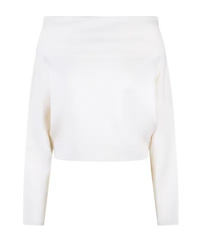 P.a.r.o.s.h Boat Collar Sweater In White