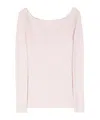 P.a.r.o.s.h Ribbed Cotton Blend Jumper In Pink