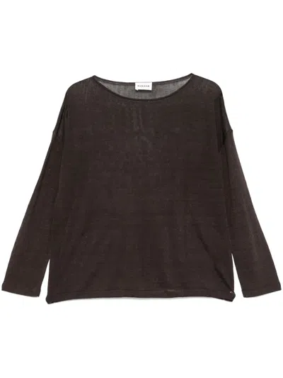 P.a.r.o.s.h Boat-neck Sweater In Brown