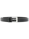 P.a.r.o.s.h Textured Leather Adjustable Belt In Black
