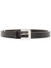 P.a.r.o.s.h Textured Leather Adjustable Belt In Testa Di Moro
