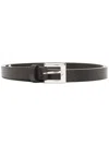 P.a.r.o.s.h Textured Leather Adjustable Belt In Testa Di Moro