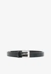 P.a.r.o.s.h Bobelt Leather Thin Belt In Black