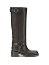 P.a.r.o.s.h Stud-detailing Leather Biker Boots In Brown
