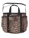 P.a.r.o.s.h Leopard-print Top-handle Tote Bag In Black