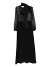 P.a.r.o.s.h Bow-detail Silk Dress In Black