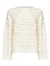 P.a.r.o.s.h Braided Open-knit Sweater In Neutral