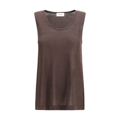 P.a.r.o.s.h Crew-neck Tank Top In Brown