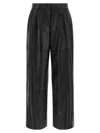 P.a.r.o.s.h Maciock25w Panelled Leather Trousers In Black