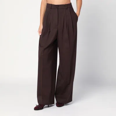 P.a.r.o.s.h . Brown Palazzo Trousers In Multi