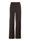 P.a.r.o.s.h Brown Pants With Elastic Waist And Wide Leg In Fabric Woman In Brown
