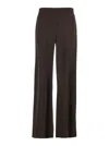 P.a.r.o.s.h Brown Pants With Elastic Waist And Wide Leg In Fabric Woman In Brown