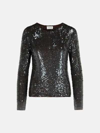 P.a.r.o.s.h Brown Polyamide Blend Sweater In Silver