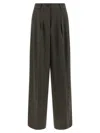 P.a.r.o.s.h Powo Pleat-detail Trousers In Brown