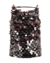 P.a.r.o.s.h Sleeveless Sequin Top Scoop Neck Fitted In Brown