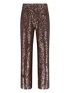 P.a.r.o.s.h Sequin Pants In Brown