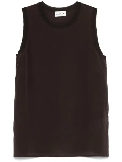 P.a.r.o.s.h Brown Silk Blouse In Dark Brown
