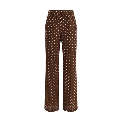 P.a.r.o.s.h Polka-dot Trousers In Brown