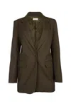 P.a.r.o.s.h Sophisticated Single-breasted Jacket With Notch Lapels In Brown