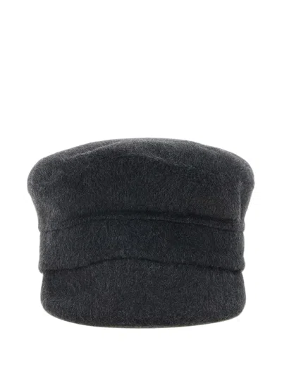 P.a.r.o.s.h Brushed Baker Boy Hat In Gray