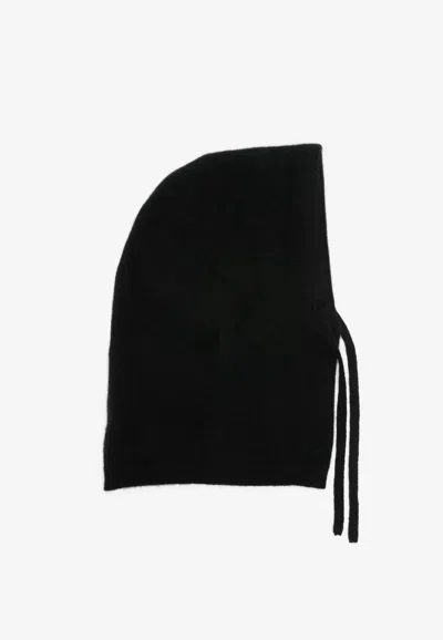 P.a.r.o.s.h Brushed-effect Balaclava With Drawstring In Black
