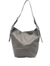 P.a.r.o.s.h Buckle-fastening Leather Shoulder Bag In Gray