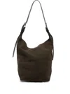 P.a.r.o.s.h Buckle-fastening Suede Shoulder Bag In Brown