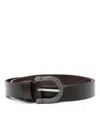 P.a.r.o.s.h Buckle Leather Belt In Braun