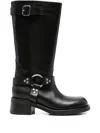 P.a.r.o.s.h Buckle-strap Studded Boots In Black
