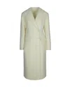 P.a.r.o.s.h Butter Double-breasted Coat In White