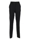 P.a.r.o.s.h Straight-leg Tailored Trousers With Classic Waistband In Black