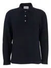 P.a.r.o.s.h Polo Neck With Buttons Knit In Blue