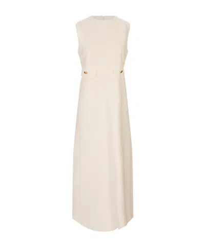 P.a.r.o.s.h Button Pocket Maxi Dress In White