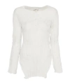 P.a.r.o.s.h Button Textured Blouse In White