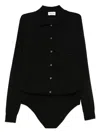 P.a.r.o.s.h Button-up Bodysuit In Black
