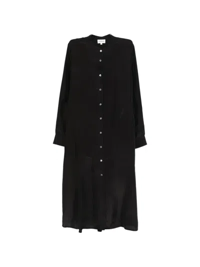 P.a.r.o.s.h Button-up Midi Dress In Black