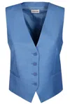 P.a.r.o.s.h V-neck Button-down Waistcoat In Blu
