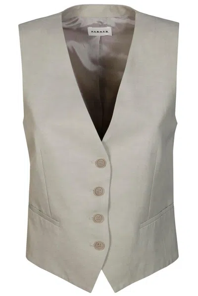 P.a.r.o.s.h Button-up Vest In Grey