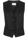 P.a.r.o.s.h Button-up Virgin Wool-blend Gilet In Grey
