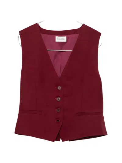 P.a.r.o.s.h Button V-neck Gilet In Red