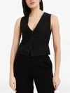 P.a.r.o.s.h Button V-neck Waistcoat In Black